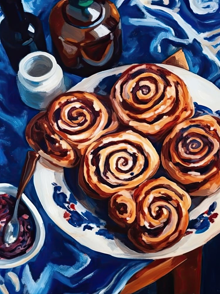 Cinnamon Rolls Painting 2