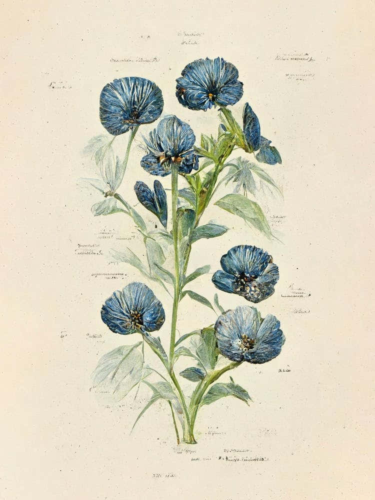 Blue Flowers Botanical Farmhouse