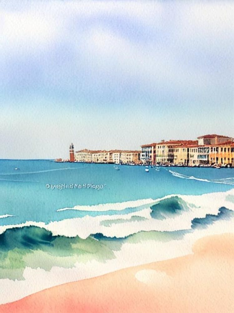 Venice Beach, Los Angeles, California Watercolour