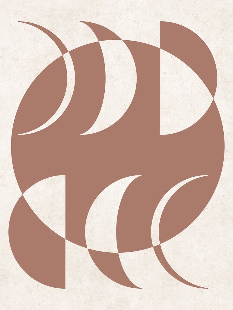 Autumn Moon Phases Abstract