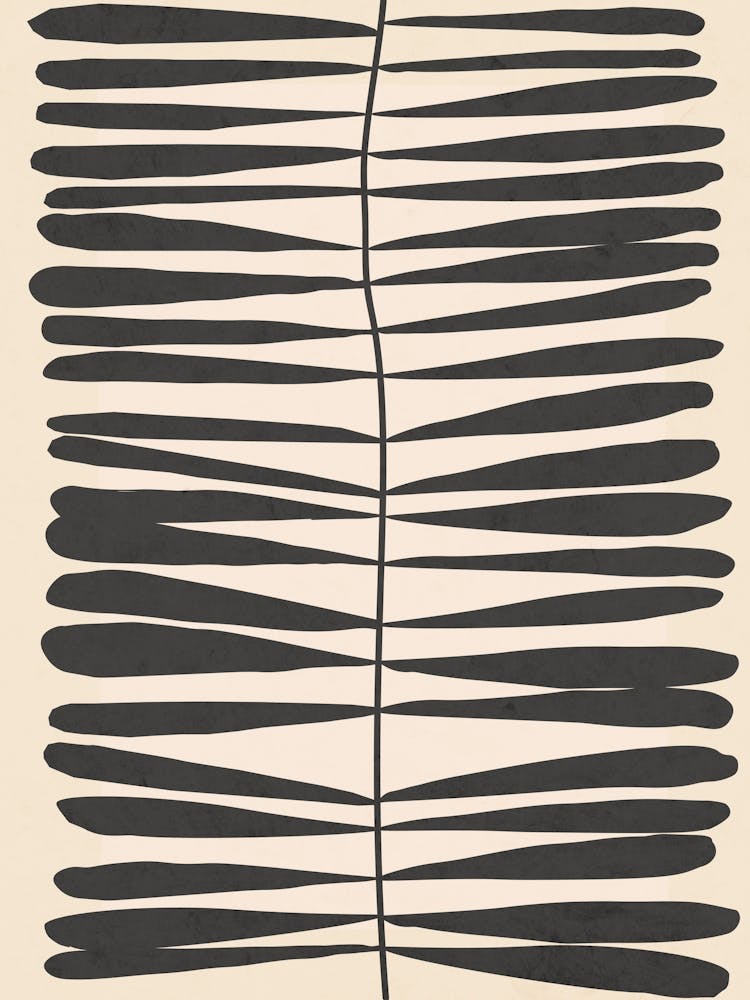 Tropical Leaves Black