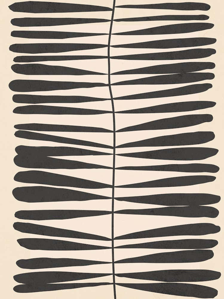 Tropical Leaves Black