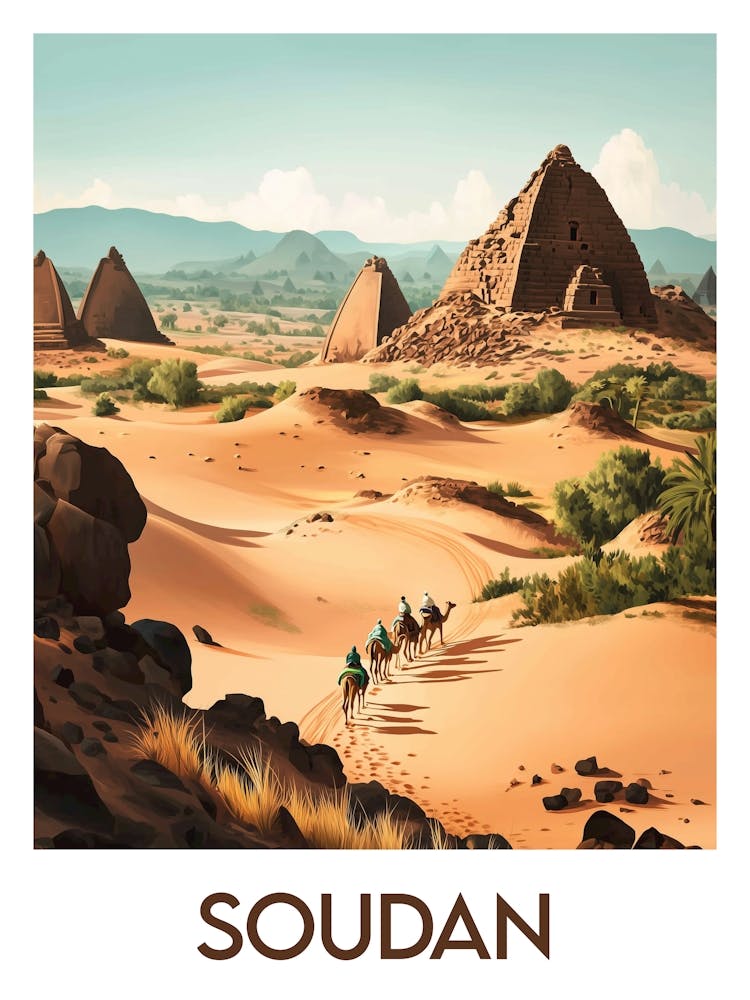 Affiche de voyage Soudan