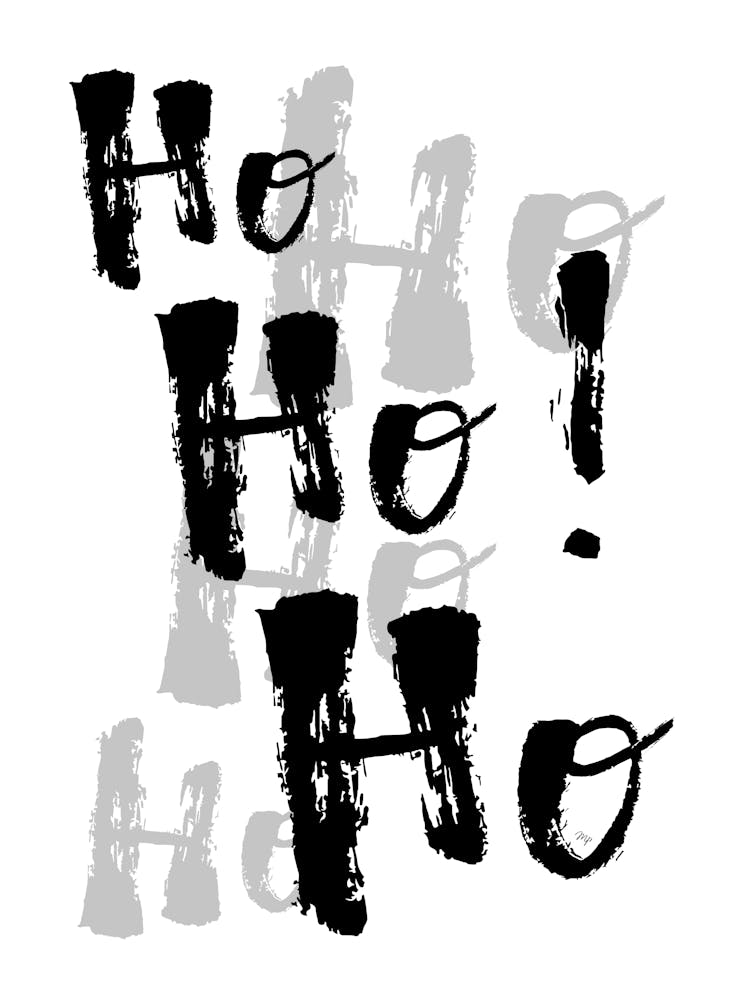 Hohoho Nordic Xmas typography