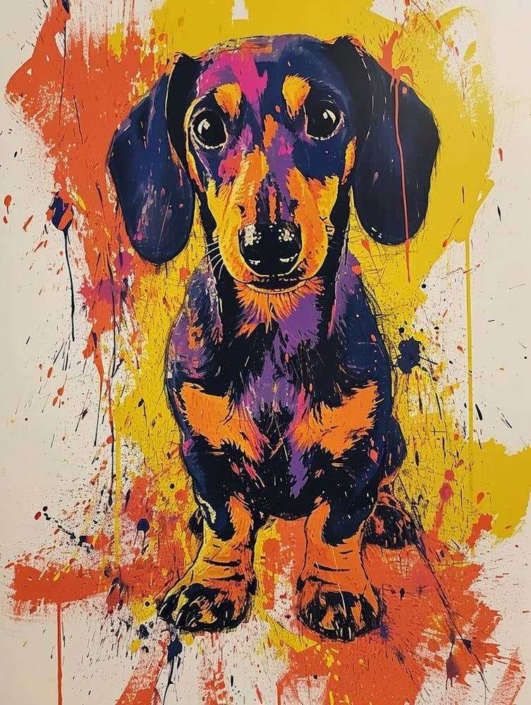 Dachshund Acrylic Painting 11