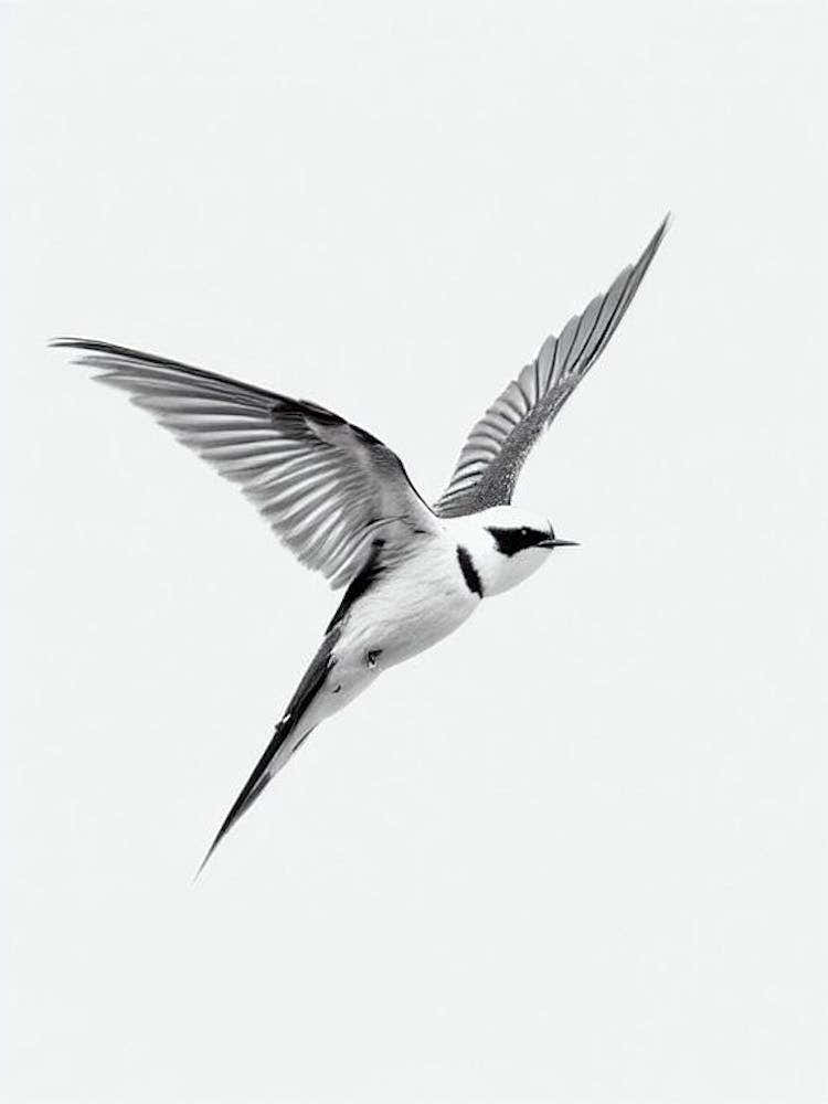 Swallow B&W Pencil Drawing 3 Bird