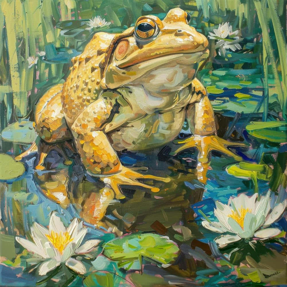 Gian Bullfrog 2. Funny Nature Art
