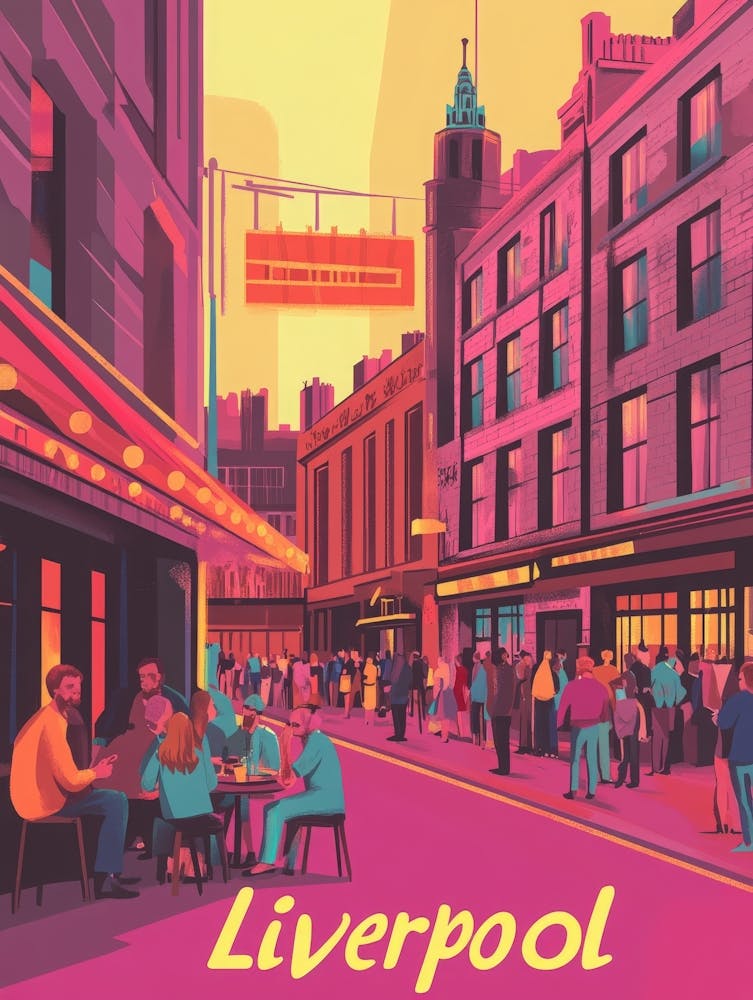Aihrgdesign A 1970s Inspired Travel Poster For Liverpool 3