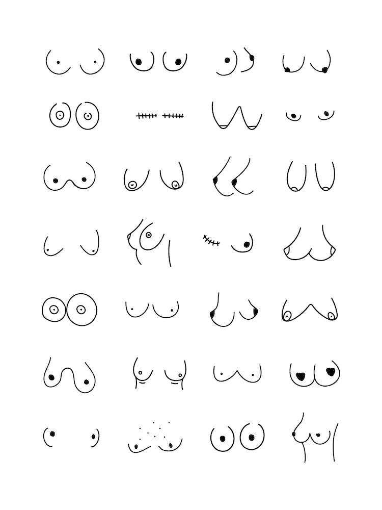 Boobs lines art