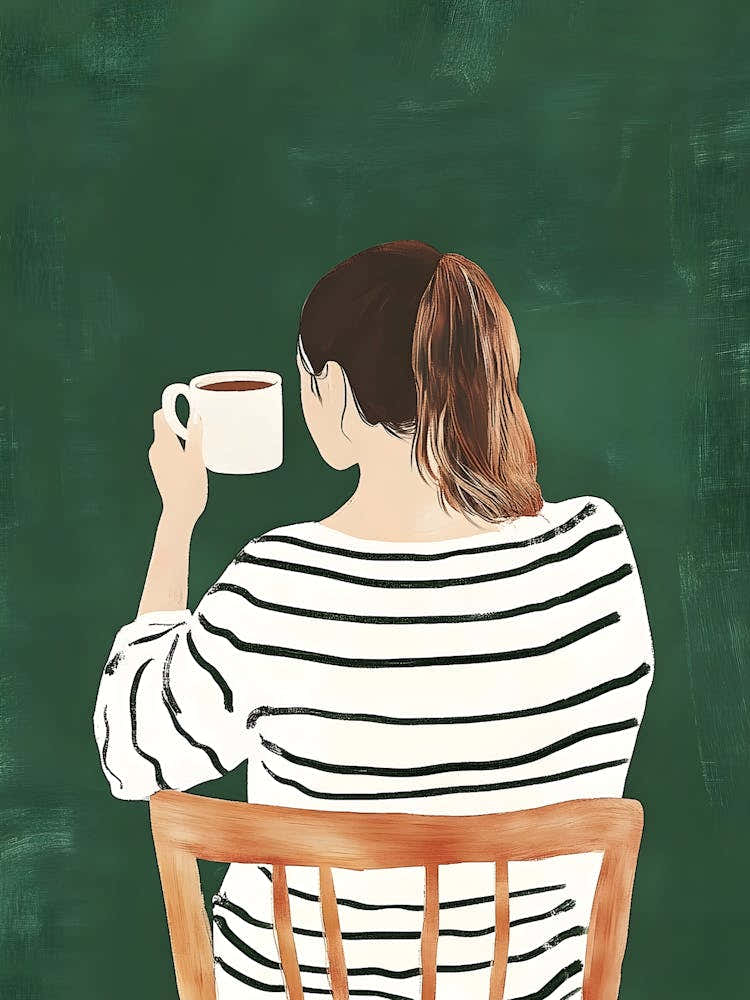 Woman Drinking Coffee 1