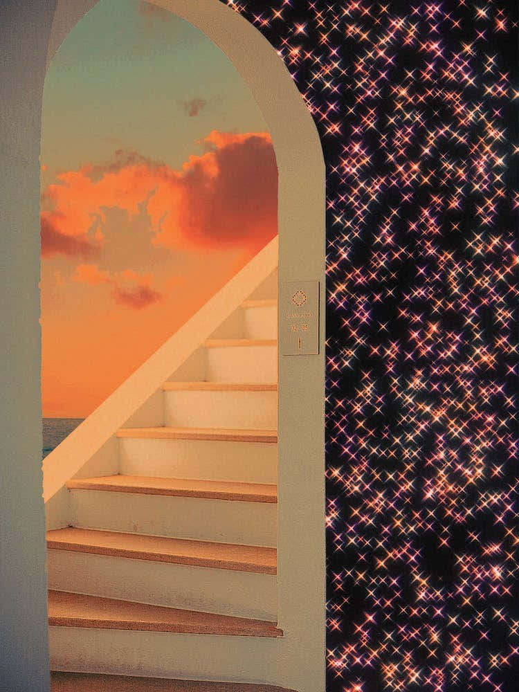 Retro Sci Fi Portal Collage