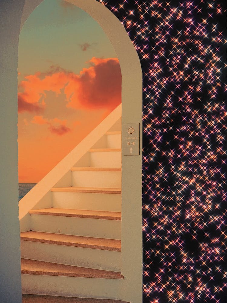 Retro Sci Fi Portal Collage