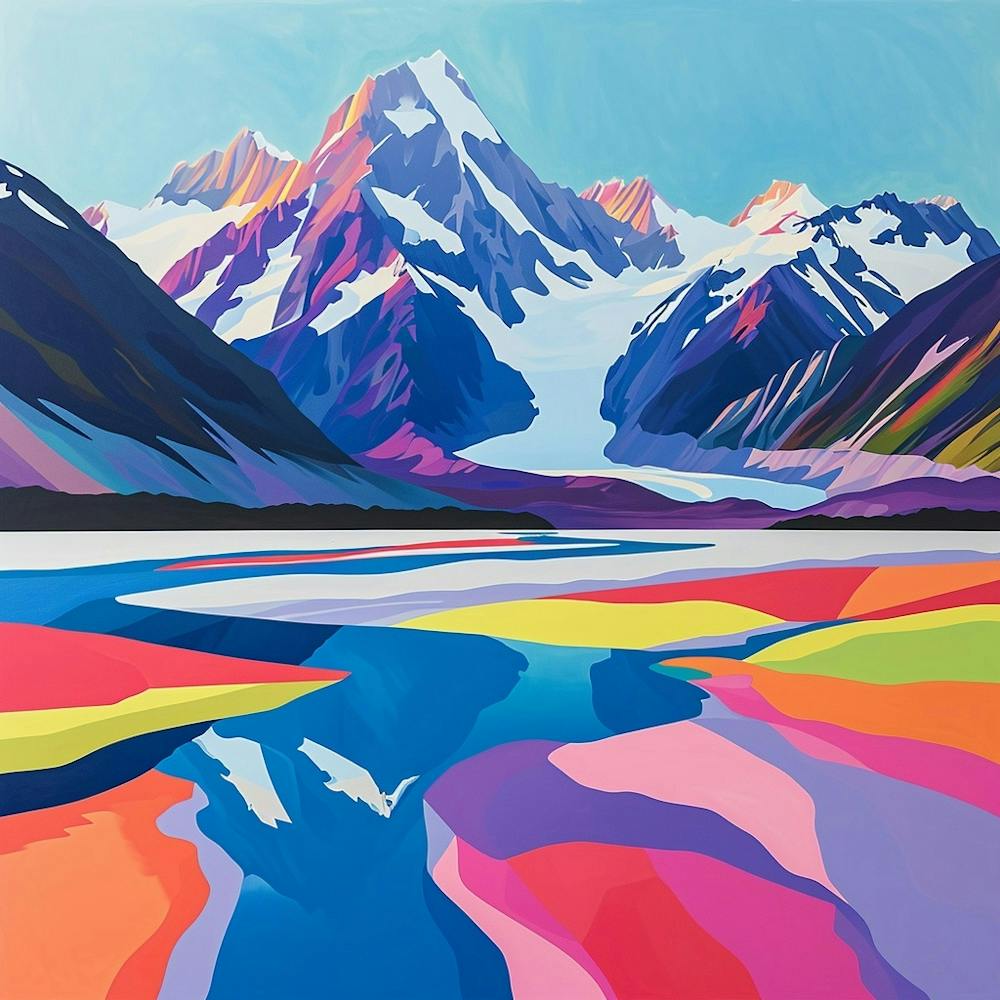 Colourful Abstract Aorak Imount Cook National Park New Zealand 4