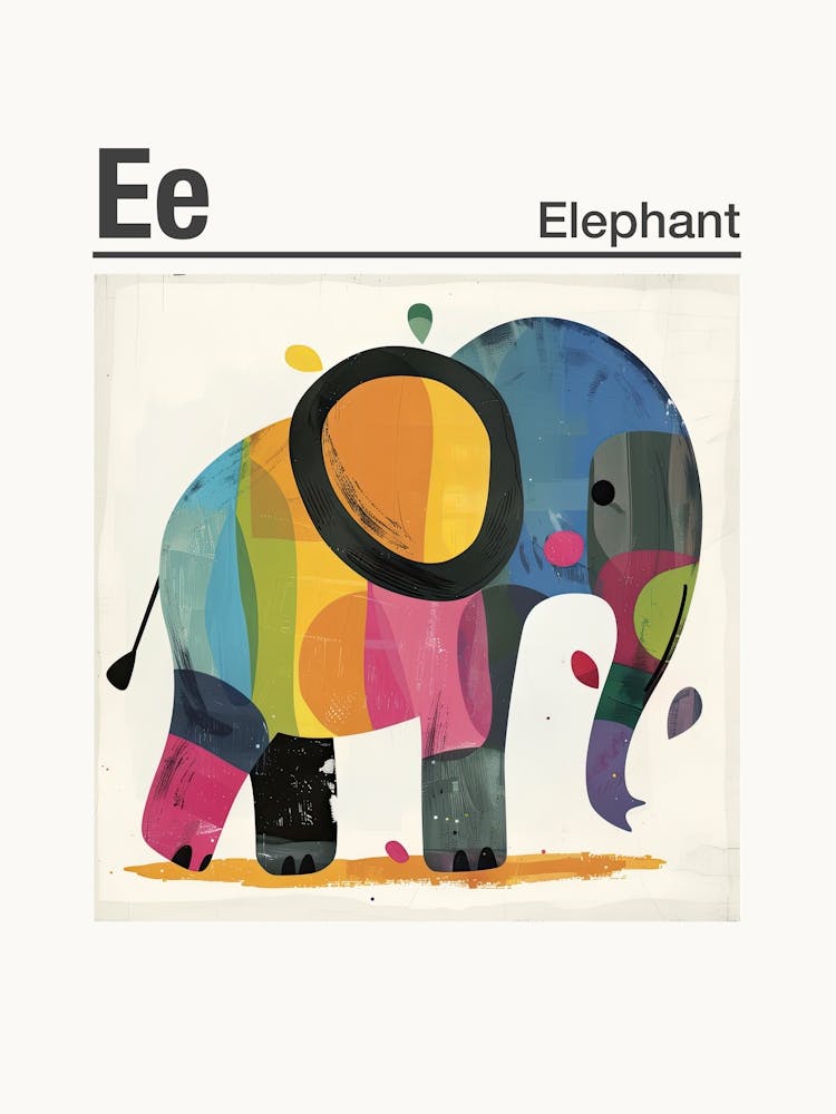 Animals Alphabet Elephant 8