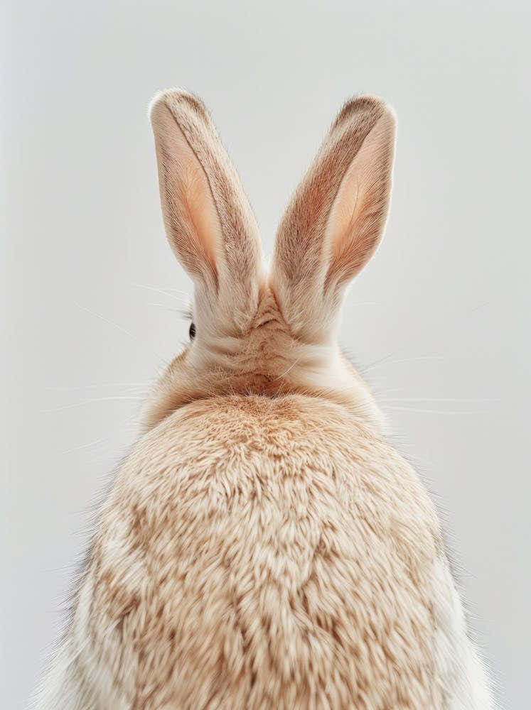 Rabbit On A White Background