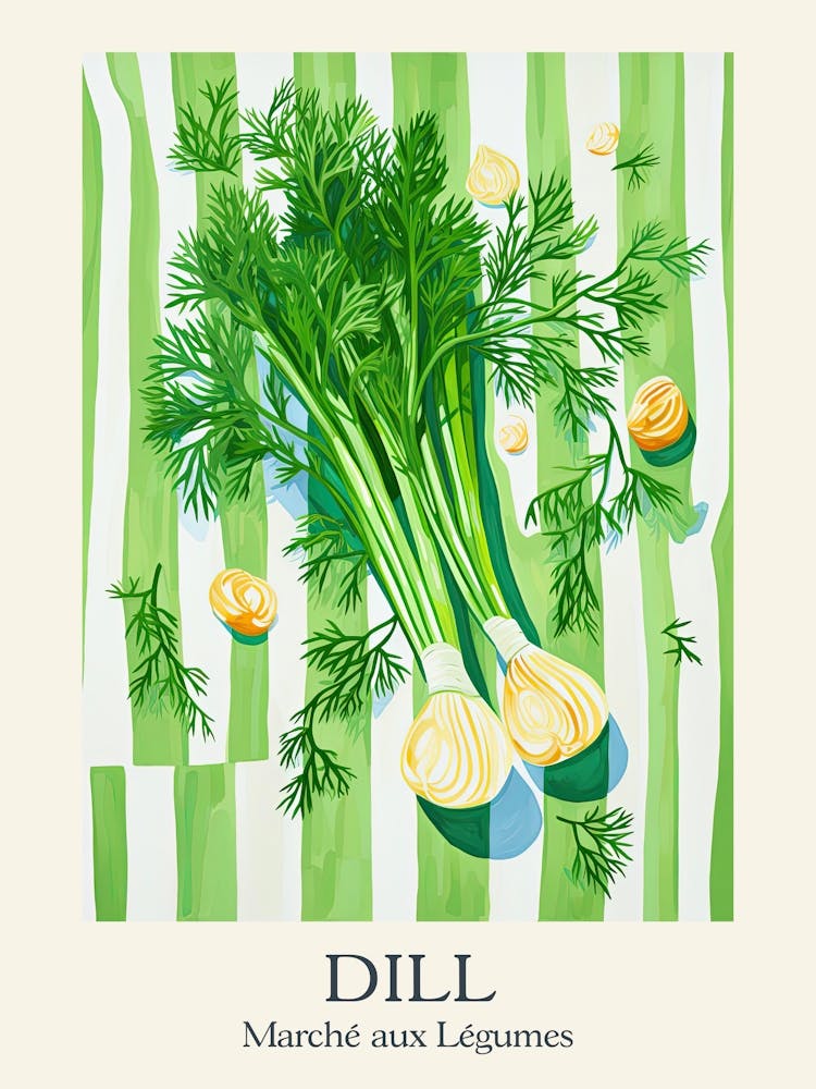 Marche Aux Legumes Dill Summer Illustration 5