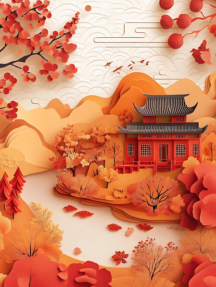 Beautiful Landscape Paper Craft Style 15