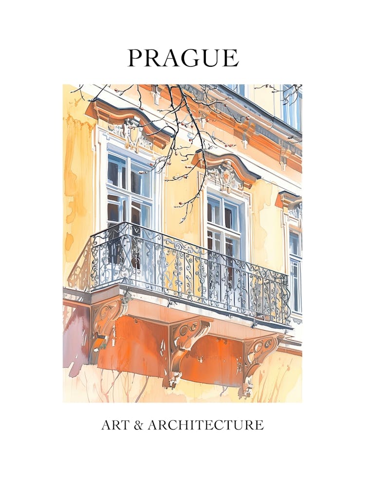 Prague Travel And Architecture Poster 1