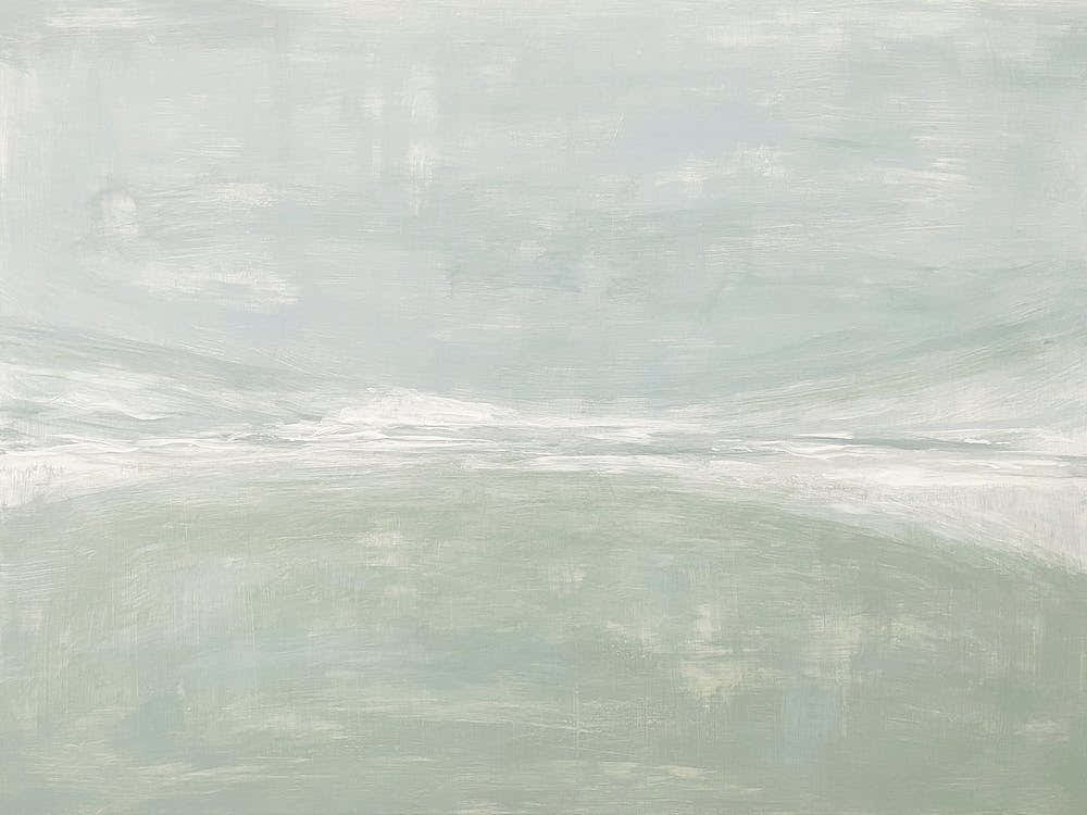 Peaceful Retreat - Blue Green Abstract Painting