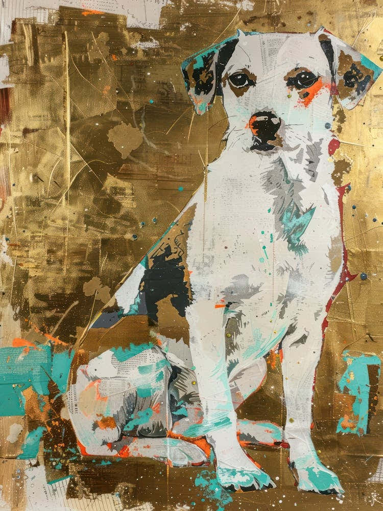 Dog Gold Effect Collage 1