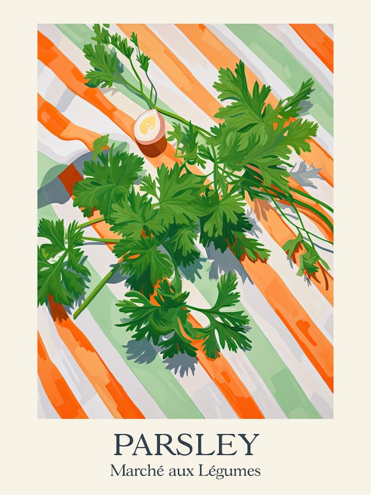 Marche Aux Legumes Parsley Summer Illustration 4