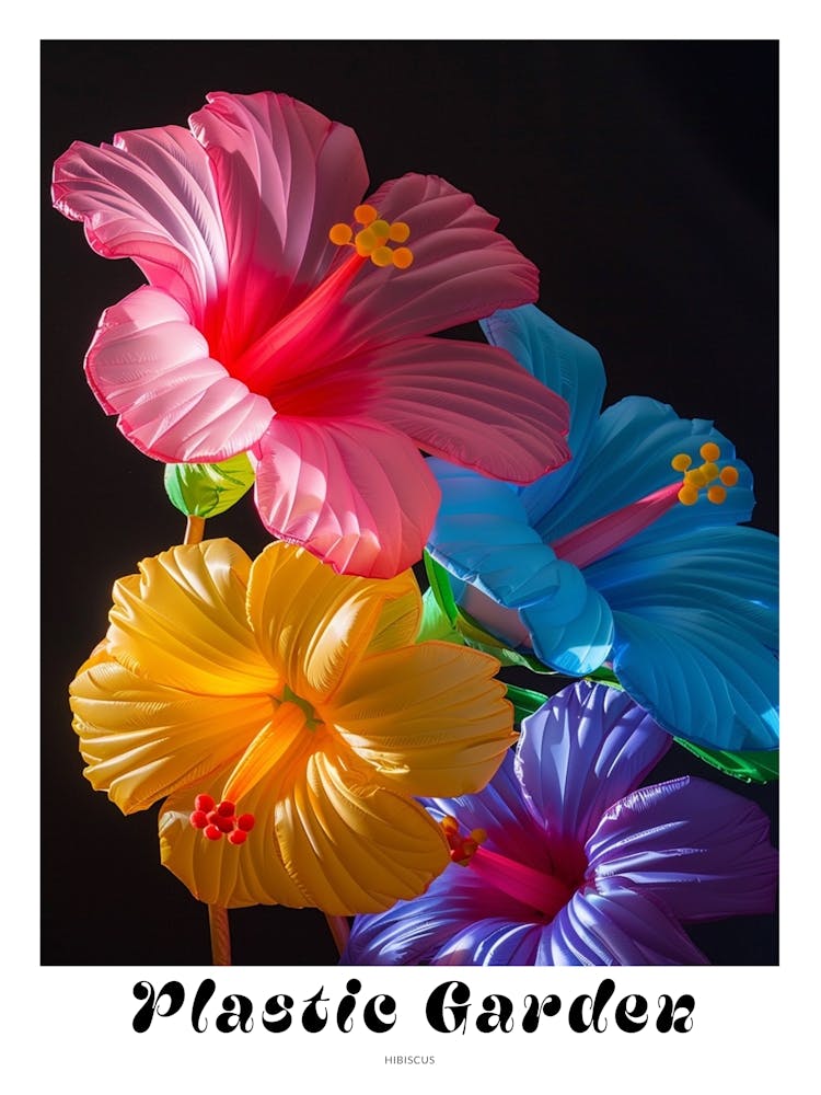 Bright Inflatable Flowers Poster Hibiscus 1