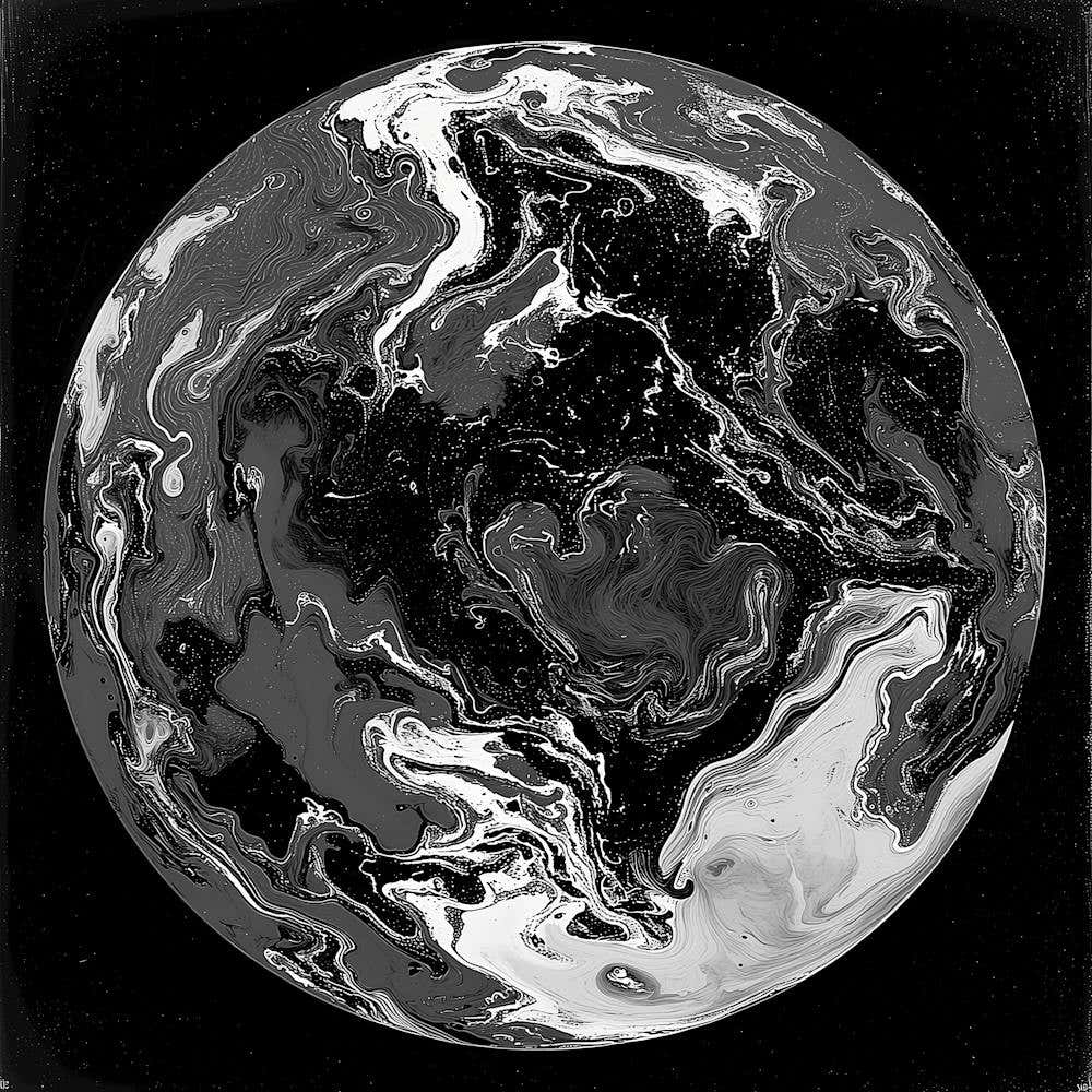 Earth In Black And White