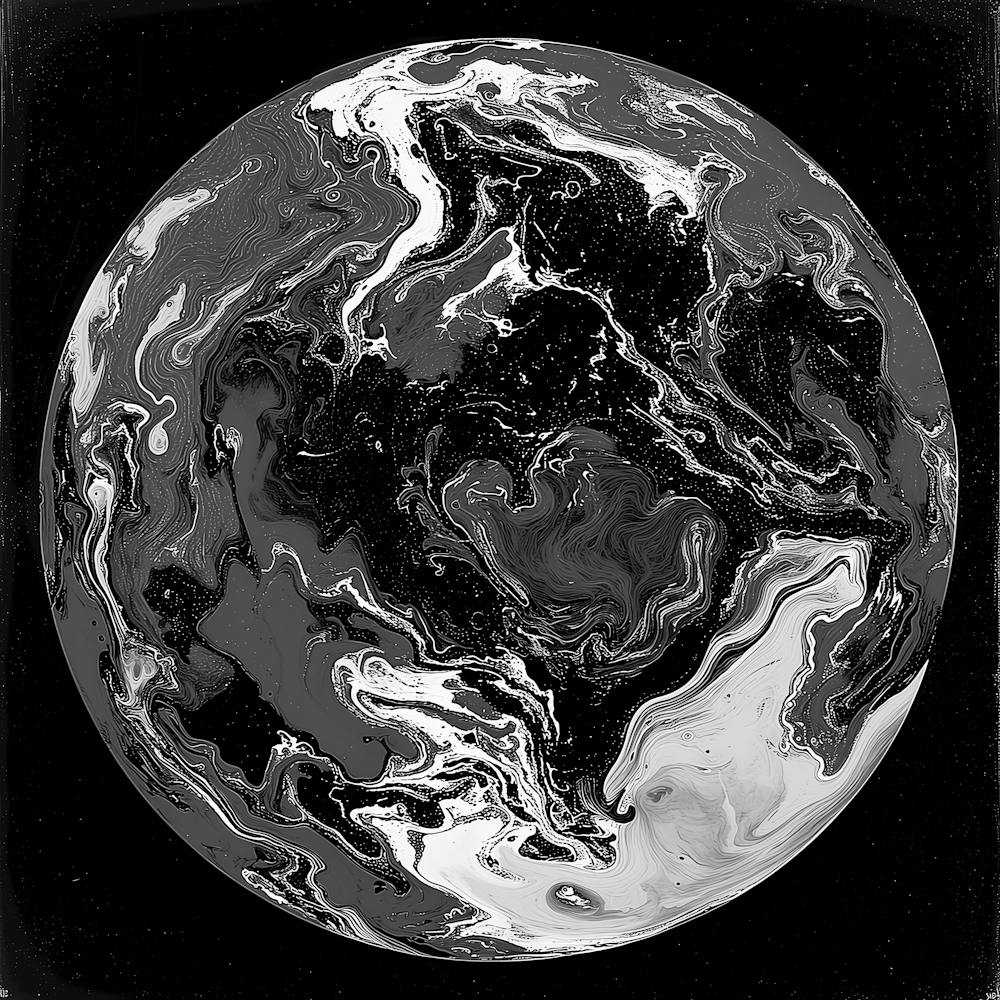 Earth In Black And White