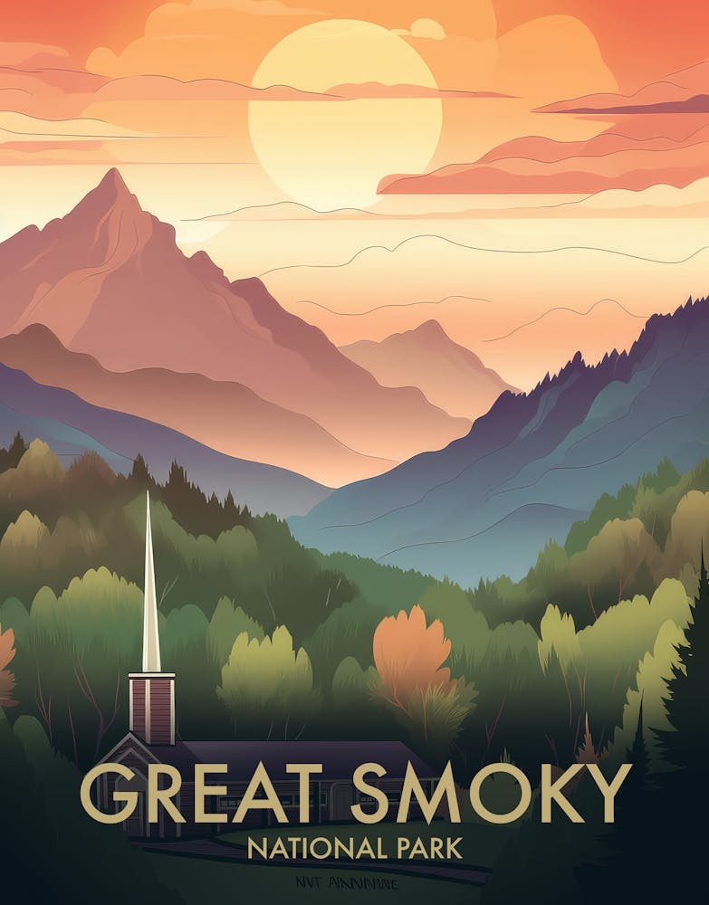 Great Smoky National Park Vintage Travel Poster 17
