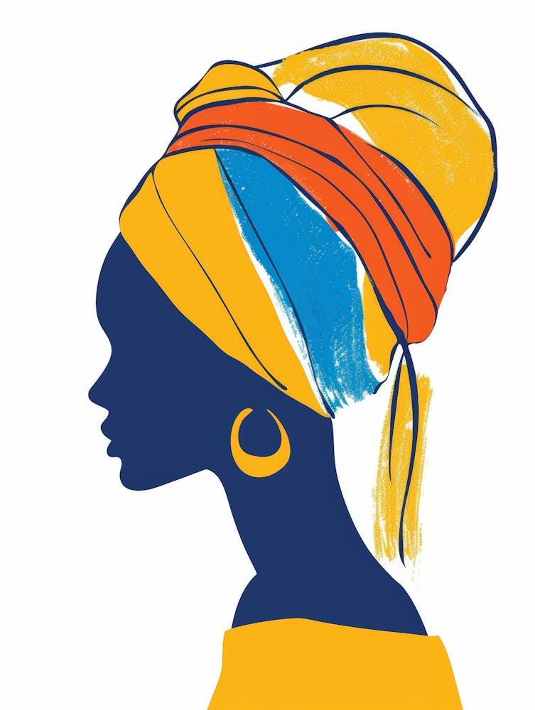 African Woman In A Turban 22