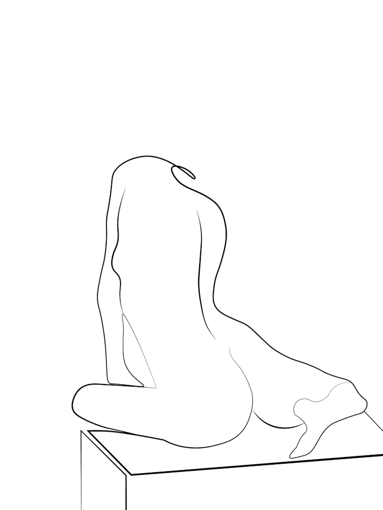 Nude Sitting On A Box