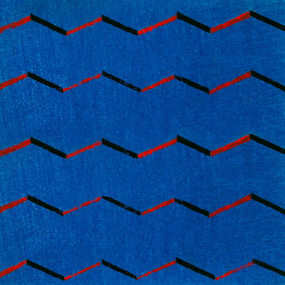 Vintage Ukiyo-e Woodblock Print Of Japanese Textile, Shima Shima, Furuya Korin