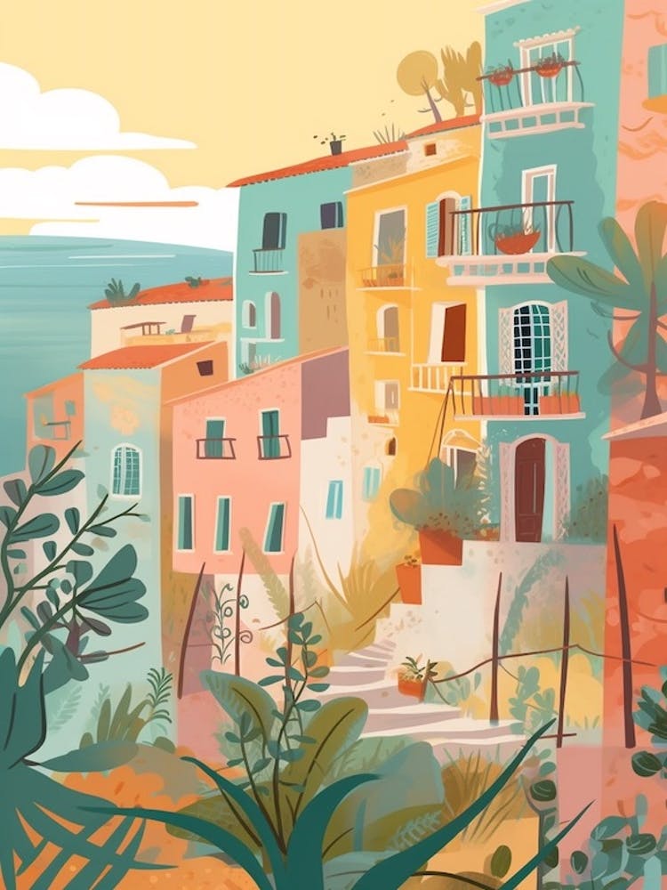 Agrigento 2, Italy Illustration