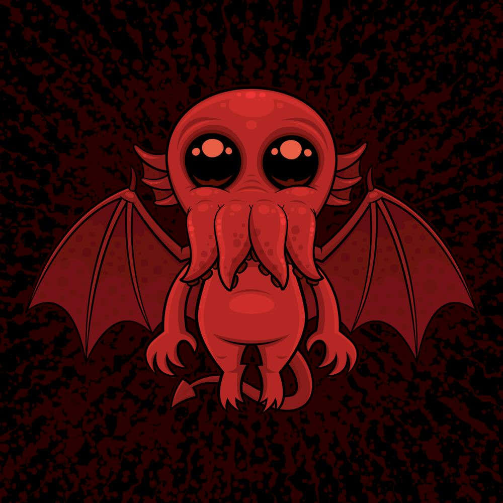 Adorable Red Cthulhu Sea Monster