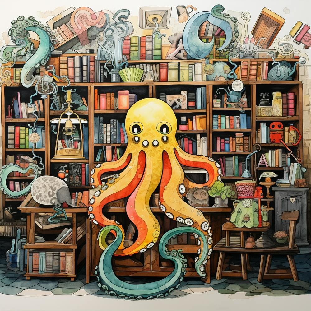 Octopus In The Library