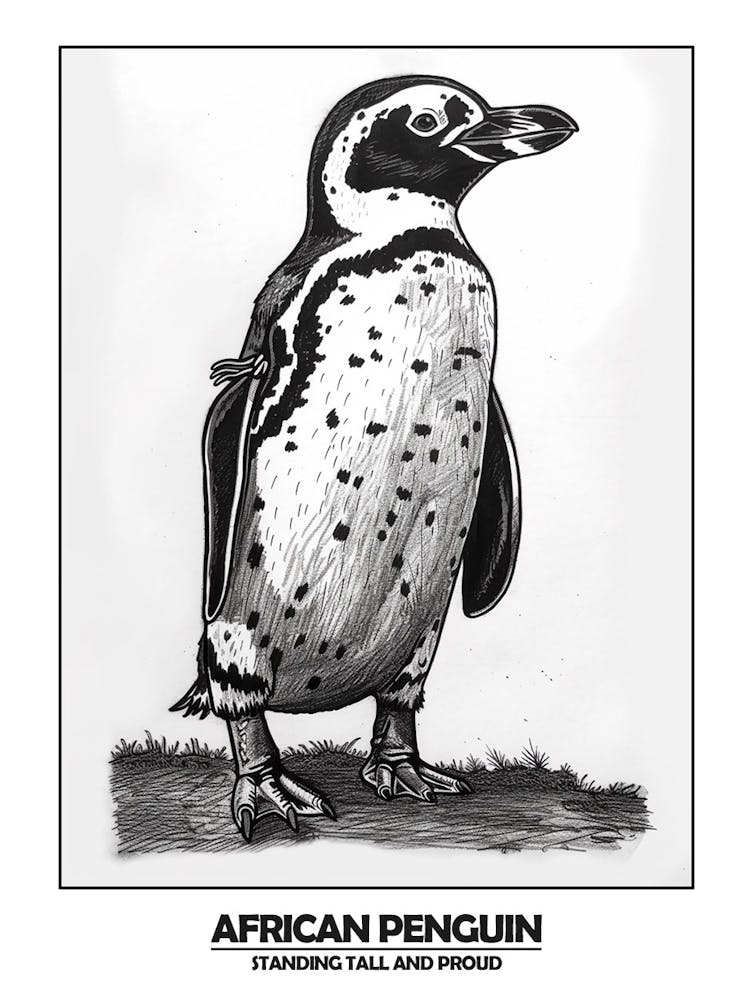 Penguin Standing Tall And Proud Poster 1