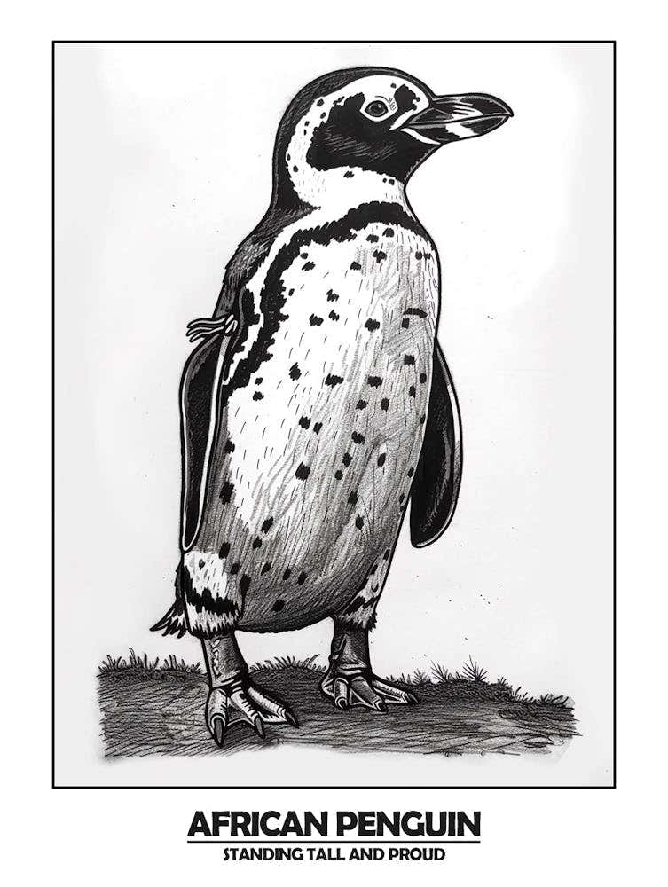Penguin Standing Tall And Proud Poster 1
