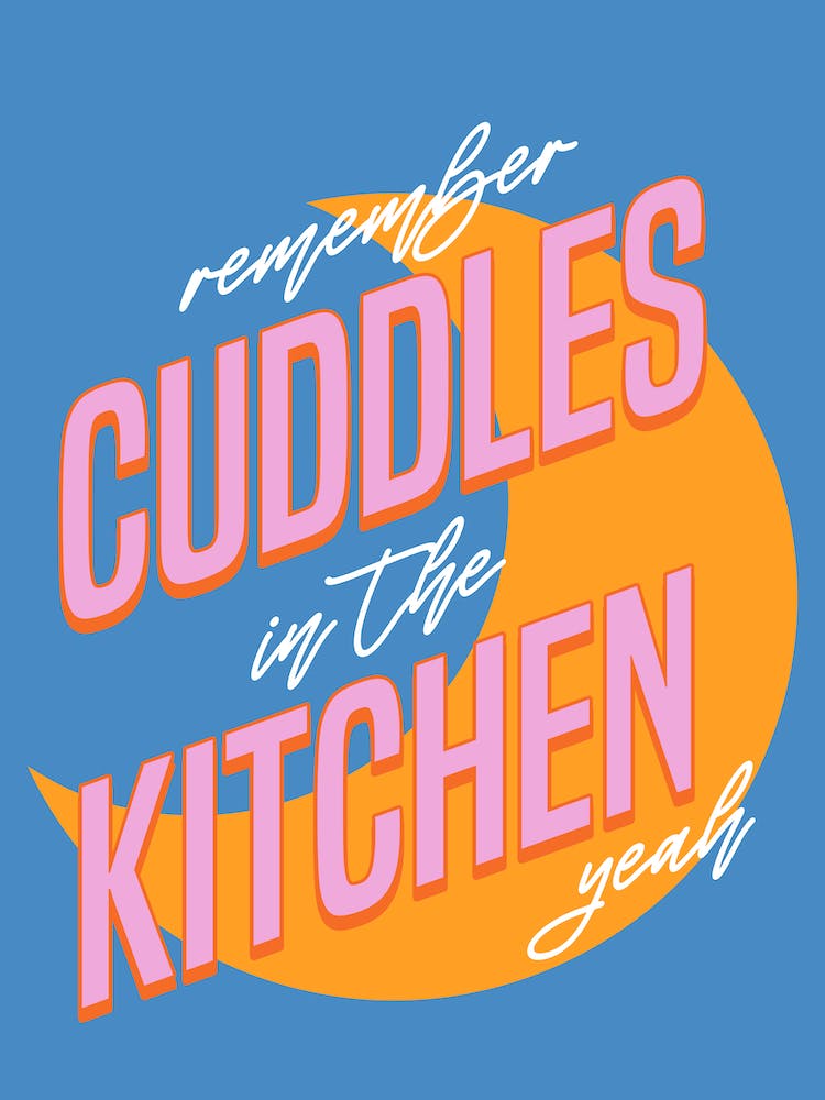 Arctic Monkeys Mardy Bum Cuddles In The Kitchen Blue Moon Print
