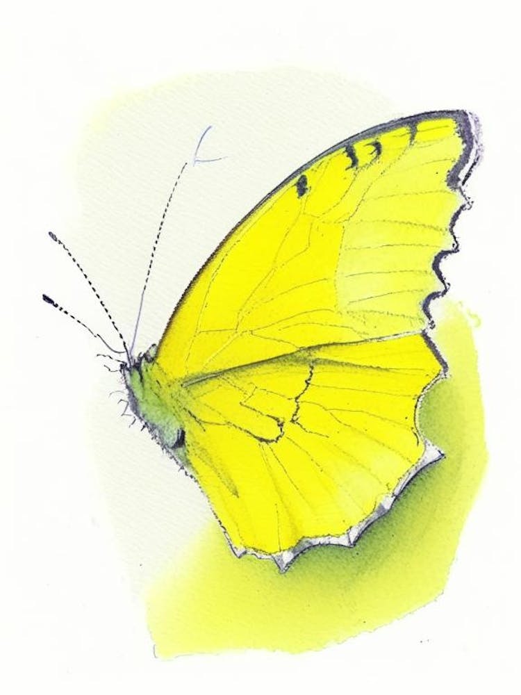 Clouded Yellow Butterfly Graffiti Illustration 2