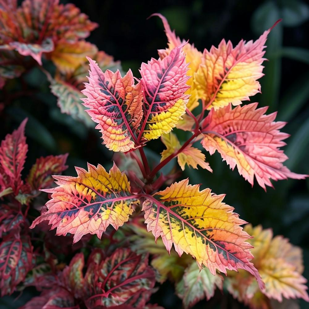 Vibrant Leaves With Intricate Patterns And Striking Colors
