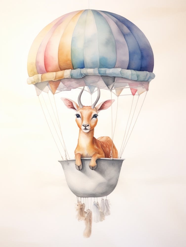 Baby Antelope In A Hot Air Balloon