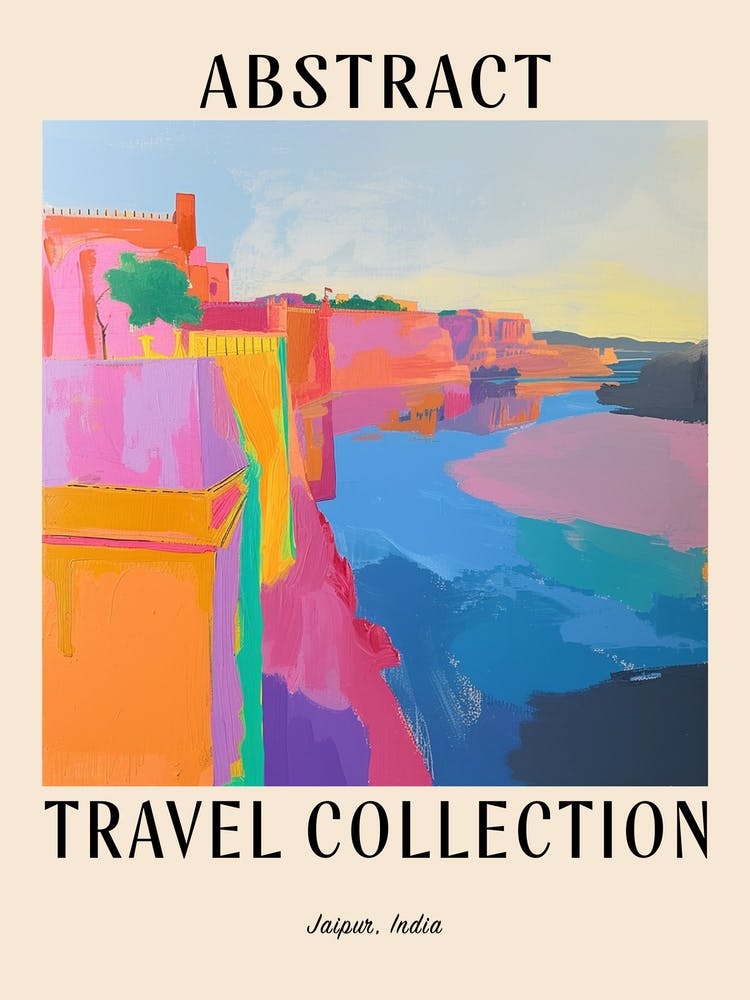 Abstract Travel Collection Poster Jaipur India 1