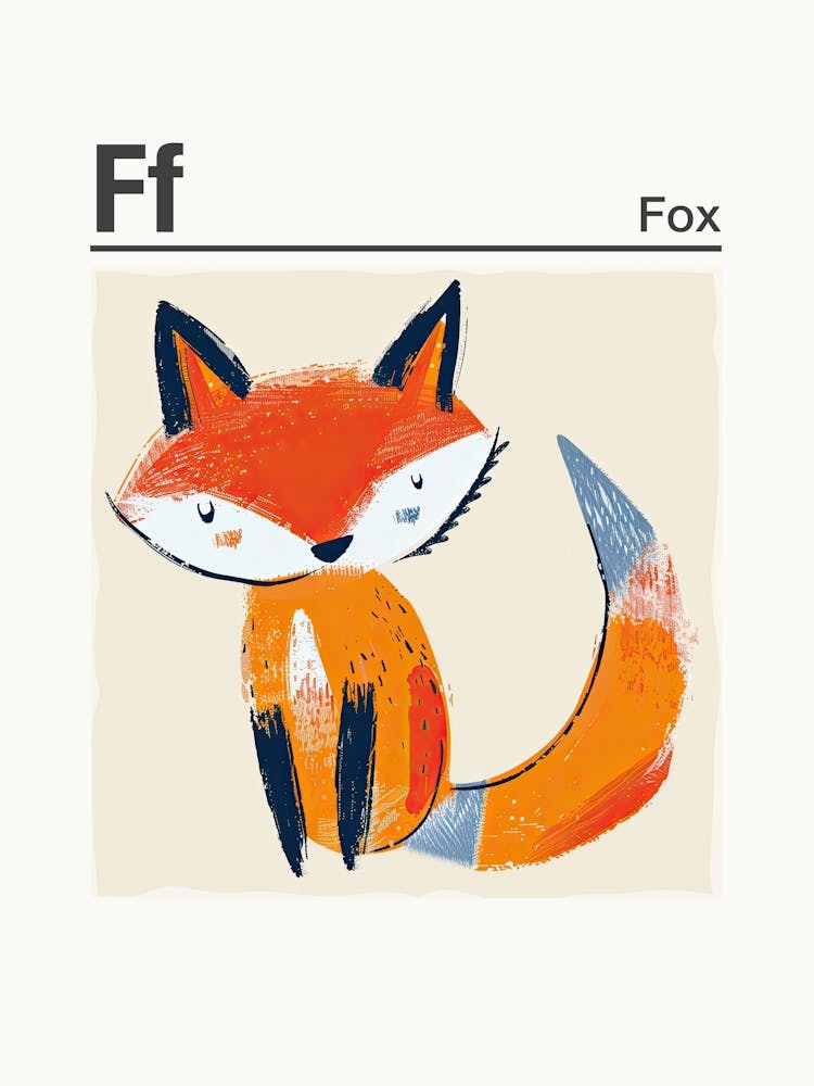Animals Alphabet Fox 1