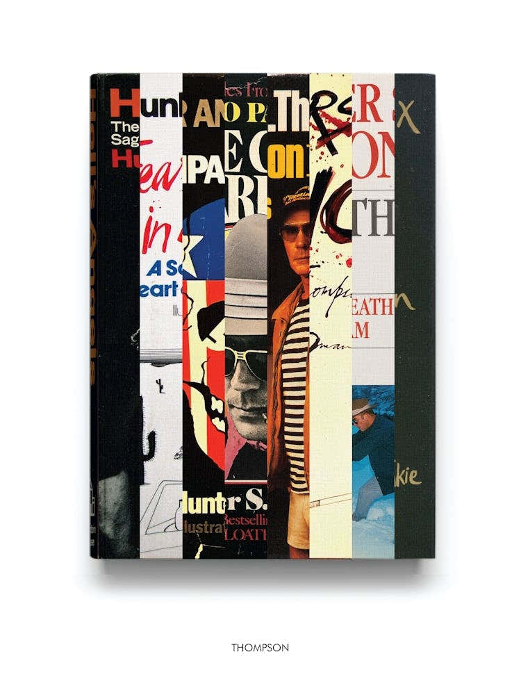 Hunter S Thompson - Book Lover Abstract Print -First Edition Covers