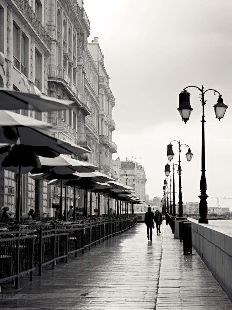 Marseille, France, Mediterranean Black And White Photography Analogue 3