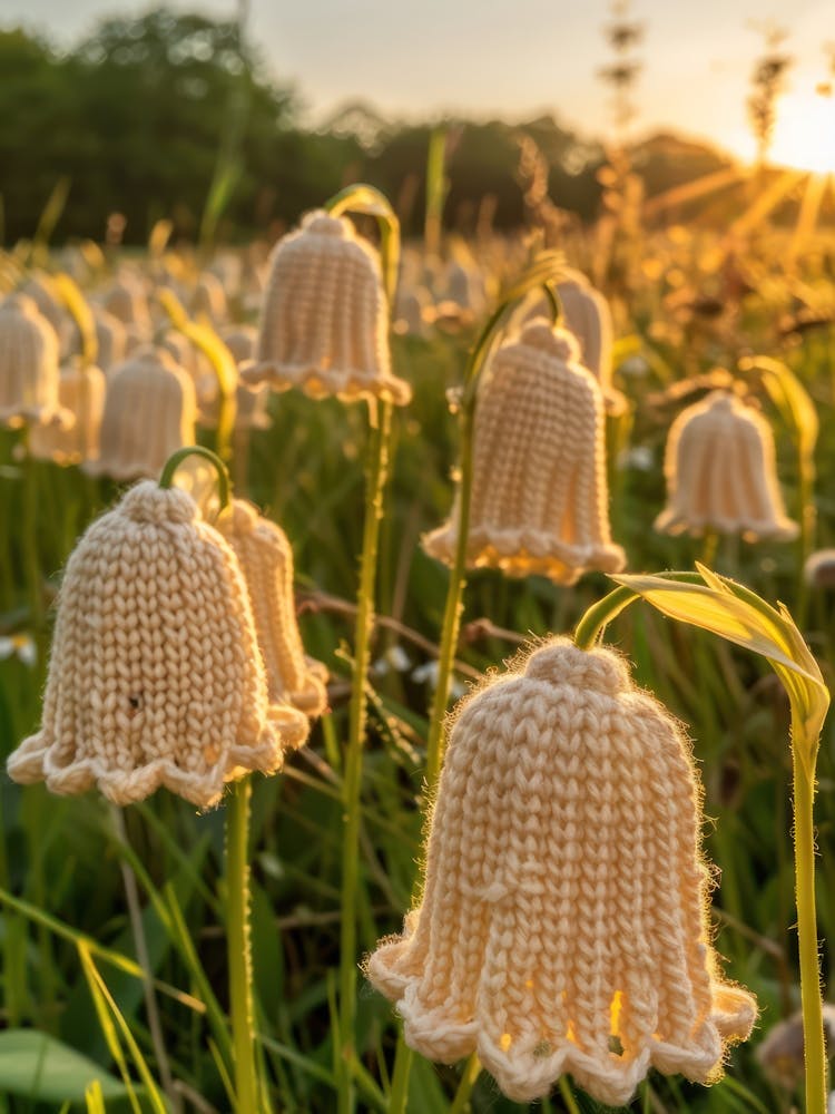 Lily Of The Valley Knitted In Crochet 3