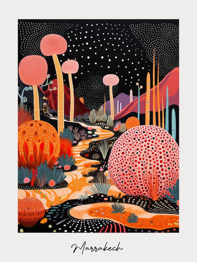 Poster Of Marrakech, Illustration In The Style Of Pop Art 1