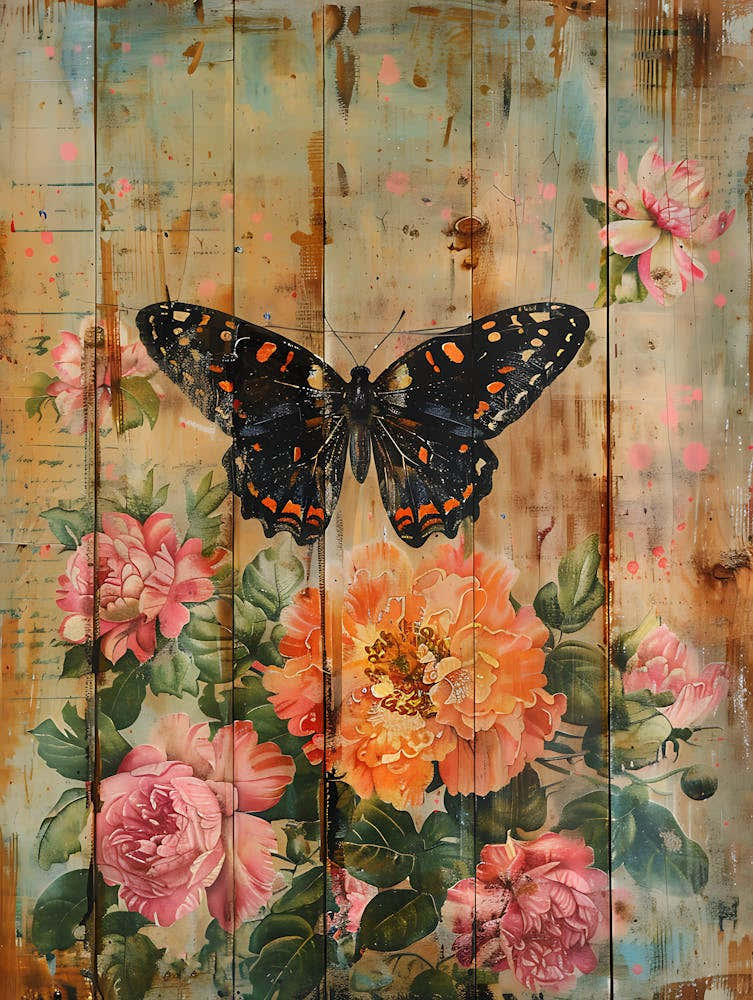 Butterfly And Flowers 8