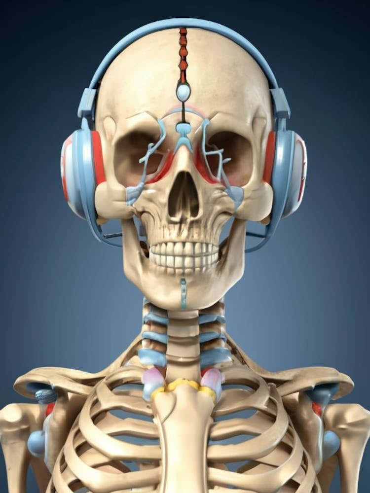 Skeleton With Headphones 11