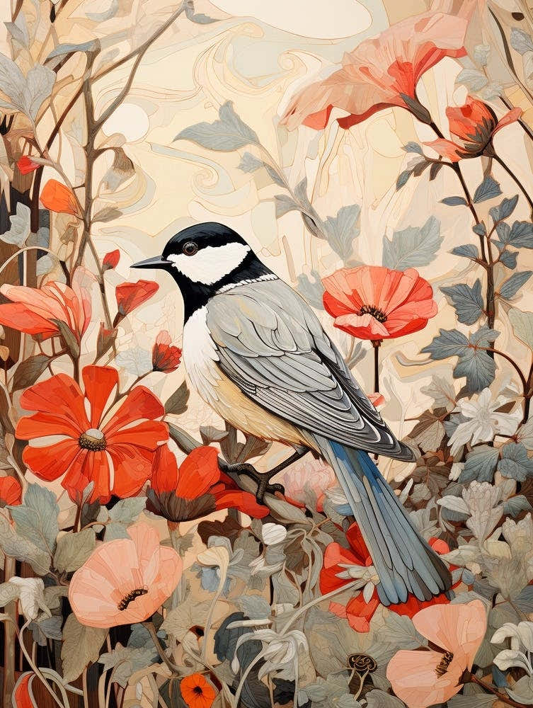Carolina Chickadee 1 Detailed Bird Painting